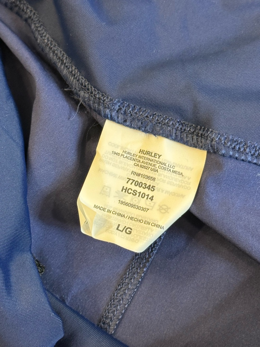 Hurley Women’s L Navy Blue HCS1014 Hybrid Activewear Zipper Pocket Stretch Short - Picture 5 of 6